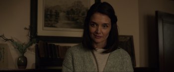 Movie still from “Brahms: The Boy II” (2020), directed by William Brent Bell – A person sitting in a room; Close Up shot, Over the shoulder angle