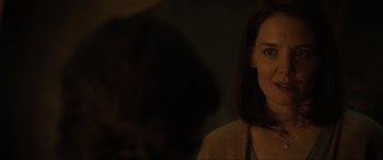 Movie still from “Brahms: The Boy II” (2020), directed by William Brent Bell – A person in a dark room; Close Up shot, Over the shoulder angle