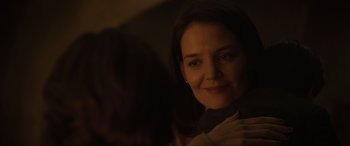 Movie still from “Brahms: The Boy II” (2020), directed by William Brent Bell – A person smiling at the camera; Close Up shot, Over the shoulder angle