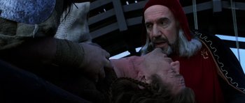 Movie still from “Braveheart” (1995), directed by Mel Gibson – A man and a woman fighting with each other; Close Up shot, Over the shoulder angle