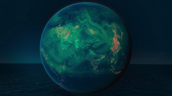 An image of an earth that is lit up at night
