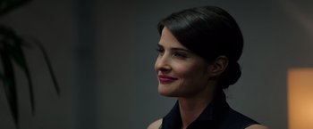 Movie still from “Captain America: The Winter Soldier” (2014), directed by Anthony Russo – A person wearing a black shirt; Close Up shot, Over the shoulder angle