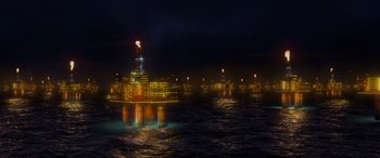 Movie still from “Cars 2” (2011), directed by John Lasseter – Extreme Wide shot, High angle