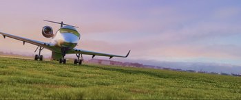 Movie still from “Cars 2” (2011), directed by John Lasseter – Extreme Wide shot, Low angle