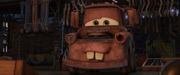 Movie still from “Cars 2” (2011), directed by John Lasseter – Close Up shot, Low angle