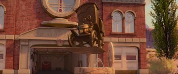 Movie still from “Cars 2” (2011), directed by John Lasseter – Extreme Wide shot, Low angle