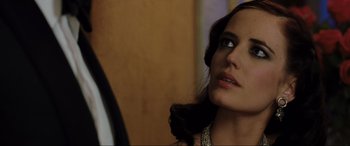 Movie still from “Casino Royale” (2006), directed by Martin Campbell – A woman looking at herself in the mirror; Close Up shot, Over the shoulder angle