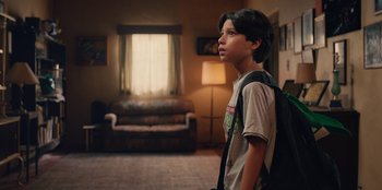 Movie still from “Chupa” (2023), directed by Jonás Cuarón – Medium shot, Over the shoulder angle