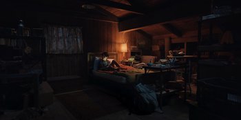 Movie still from “Chupa” (2023), directed by Jonás Cuarón – Wide shot, High angle