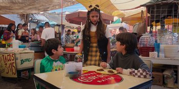 Movie still from “Chupa” (2023), directed by Jonás Cuarón – Medium shot, Over the shoulder angle