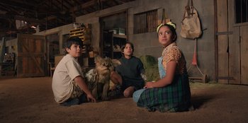 Movie still from “Chupa” (2023), directed by Jonás Cuarón – Medium shot, Low angle