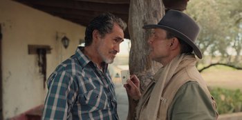 Movie still from “Chupa” (2023), directed by Jonás Cuarón – Medium shot, Over the shoulder angle