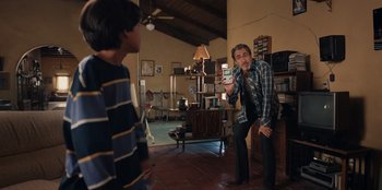 Movie still from “Chupa” (2023), directed by Jonás Cuarón – Medium shot, Over the shoulder angle