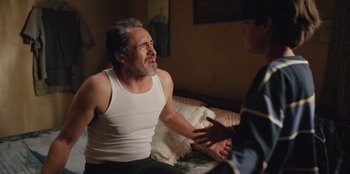 Movie still from “Chupa” (2023), directed by Jonás Cuarón – Medium shot, Over the shoulder angle