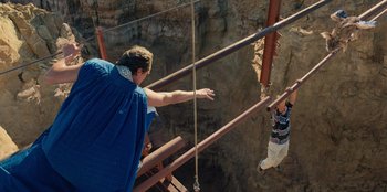 Movie still from “Chupa” (2023), directed by Jonás Cuarón – Wide shot, Overhead angle