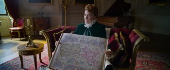 Movie still from “Cinderella” (2021), directed by Kay Cannon – Medium shot, High angle