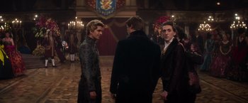 Movie still from “Cinderella” (2021), directed by Kay Cannon – Medium shot, Over the shoulder angle