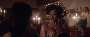 Movie still from “Cinderella” (2021), directed by Kay Cannon – Close Up shot, Over the shoulder angle