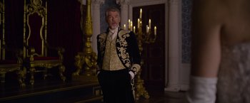 Movie still from “Cinderella” (2021), directed by Kay Cannon – Medium shot, Low angle