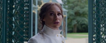 Movie still from “Cinderella” (2021), directed by Kay Cannon – Close Up shot, Over the shoulder angle