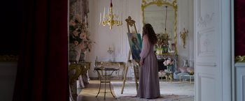 Movie still from “Cinderella” (2021), directed by Kay Cannon – Wide shot, Over the shoulder angle