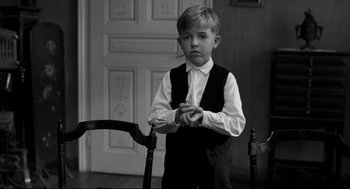 Movie still from “The White Ribbon” (2009), directed by Michael Haneke – Medium shot, High angle