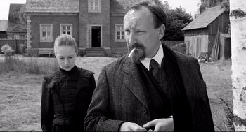 Movie still from “The White Ribbon” (2009), directed by Michael Haneke – Medium shot, Low angle