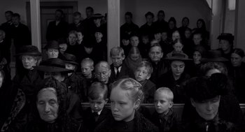 Movie still from “The White Ribbon” (2009), directed by Michael Haneke – Wide shot, High angle