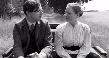 Movie still from “The White Ribbon” (2009), directed by Michael Haneke – Medium shot, Over the shoulder angle