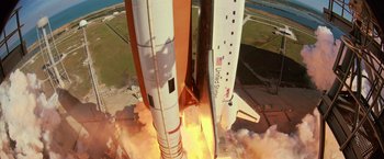 Movie still from “Dark Phoenix” (2019), directed by Simon Kinberg – An image of an image of an image of an image of an image of an image of an image of an image of an image of an image; Extreme Wide shot, Overhead angle