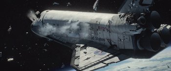 Movie still from “Dark Phoenix” (2019), directed by Simon Kinberg – An image of a space ship in the sky; Extreme Wide shot, Low angle