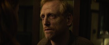 Movie still from “Dark Phoenix” (2019), directed by Simon Kinberg – A person with a beard; Close Up shot, Low angle