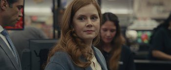 Movie still from “Dear Evan Hansen” (2021), directed by Stephen Chbosky – A person with long red hair; Close Up shot, Over the shoulder angle