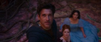 Movie still from “Disenchanted” (2022), directed by Adam Shankman – A person wearing a sweater; Close Up shot, High angle