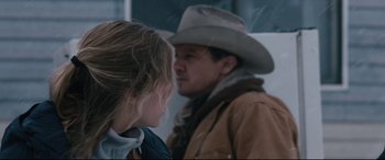 Movie still from “Wind River” (2017), directed by Taylor Sheridan – Close Up shot, Over the shoulder angle