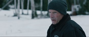 Movie still from “Wind River” (2017), directed by Taylor Sheridan – Close Up shot, Over the shoulder angle