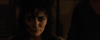 Movie still from “Don't Breathe 2” (2021), directed by Rodo Sayagues – A person with wet hair; Close Up shot, Over the shoulder angle