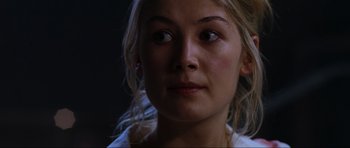 Movie still from “Doom” (2005), directed by Andrzej Bartkowiak – A person looking at the camera; Close Up shot, Over the shoulder angle