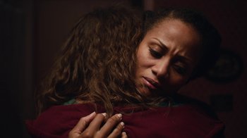 Movie still from “Euphoria” (2019), created by Sam Levinson – A person with their head on a pillow; Close Up shot, Over the shoulder angle