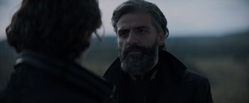 Movie still from “Dune” (2021), directed by Denis Villeneuve – Close Up shot, Over the shoulder angle