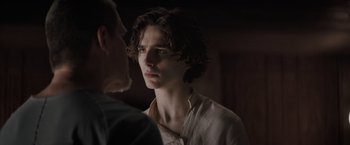 Movie still from “Dune” (2021), directed by Denis Villeneuve – Close Up shot, Over the shoulder angle