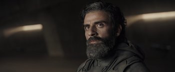 Movie still from “Dune” (2021), directed by Denis Villeneuve – Close Up shot, Low angle