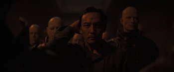 Movie still from “Dune” (2021), directed by Denis Villeneuve – Close Up shot, Low angle