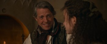 Movie still from “Dungeons & Dragons: Honor Among Thieves” (2023), directed by John Francis Daley – A man and a woman talking to each other; Close Up shot, Over the shoulder angle