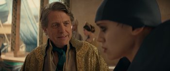 Movie still from “Dungeons & Dragons: Honor Among Thieves” (2023), directed by John Francis Daley – A man and a woman talking to each other; Close Up shot, Over the shoulder angle