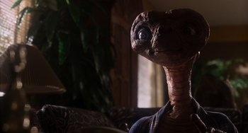 Movie still from “E.T. the Extra-Terrestrial” (1982), directed by Steven Spielberg – An e; Close Up shot, Low angle