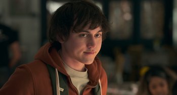 Movie still from “Easter Sunday” (2022), directed by Jay Chandrasekhar – A young man is looking into the distance; Close Up shot, Low angle