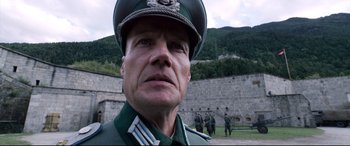 Movie still from “A Hidden Life” (2019), directed by Terrence Malick – A person wearing a uniform; Close Up shot, Low angle