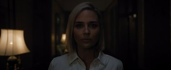 Movie still from “Escape Room: Tournament of Champions” (2021), directed by Adam Robitel – A person wearing a white shirt; Close Up shot, Over the shoulder angle