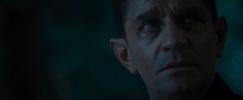 Movie still from “Escape Room: Tournament of Champions” (2021), directed by Adam Robitel – A man's face with water droplets on it; Extreme Close Up shot, High angle